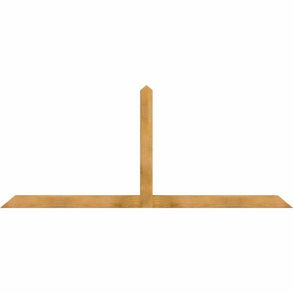 Ekena Millwork Portland Rough Sawn Timber Gable Bracket, Western Red Cedar, 96"W x 40"H x 4"D x 4"F, 10/12 Pitch GBW096X40X0404POR00RWR - main